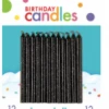Party Animal Direct Black Glitter Candles 12 Pack