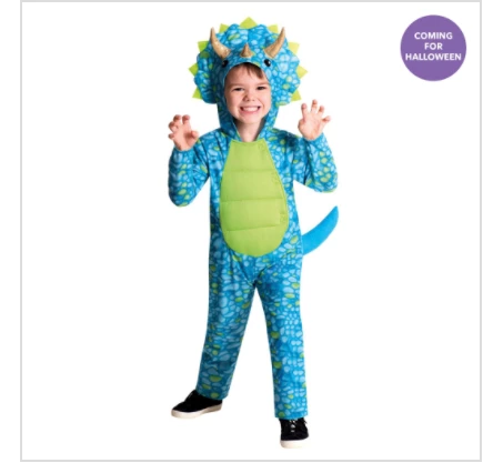 Party Animal Direct Costume Blue Dino Boys 4-6 Years