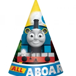Party Animal Direct THOMAS THE TANK ENGINE ALL ABOARD PARTY HATS (PACK OF 8)