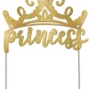 Party Animal Direct "princess" Glitter Cake Pick Disney Princess