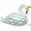 Party Animal Direct Supershape Foil Balloons Swan Holographic SuperShape Foil