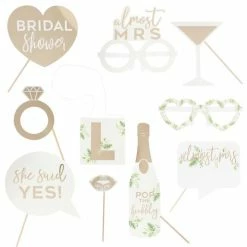 Party Animal Direct Bridal Shower / Bride To Be GOLD FOILED PHOTO BOOTH HEN PARTY PROPS