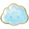 Party Animal Direct Oh Baby Boy Metallic Dessert Plates 8pk - Cloud