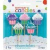 Party Animal Direct Cupcake Tooth-Pick Candles 5 Pack