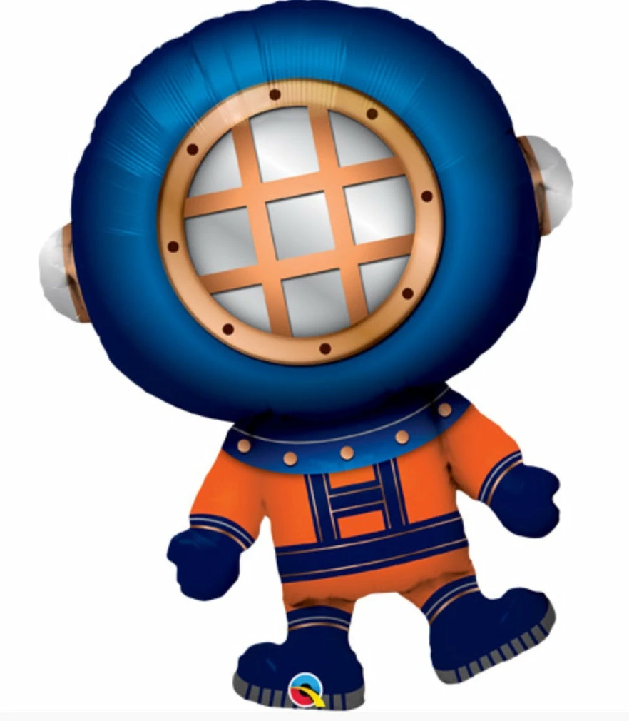 Party Animal Direct Scuba Diver SuperShape Foil Supershape Foil Balloons