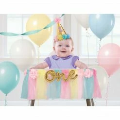 Party Animal Direct 1ST BIRTHDAY GIRL HIGH CHAIR DECORATION KIT