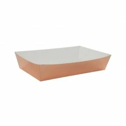 Party Animal Direct FS LUNCH TRAY METALLIC ROSE GOLD 10PK Paper Partyware