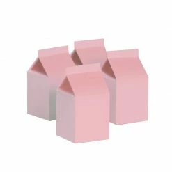 Party Animal Direct FS MILK BOX CLASSIC PINK 10PK Paper Partyware