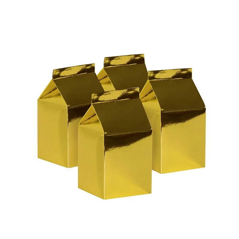 Party Animal Direct FS MILK BOX METALLIC GOLD 10PK Paper Partyware