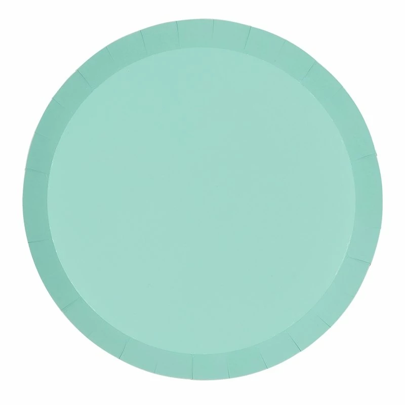 Party Animal Direct Paper Partyware PAPER ROUND DINNER PLATE 9" MINT GREEN 10PK
