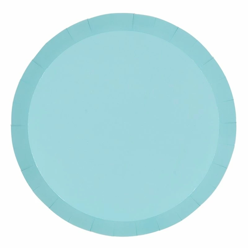 Party Animal Direct FS PAPER ROUND DINNER PLATE 9" PASTEL BLUE 10PK