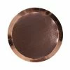 Party Animal Direct FS PAPER ROUND SNACK PLATE 7" MET ROSE GOLD 10PK