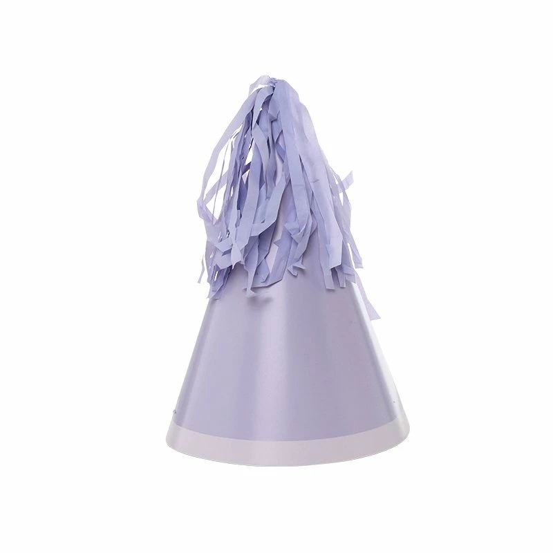 Party Animal Direct FS PARTY HAT WITH TASSEL TOPPER PASTEL LILAC 10PK