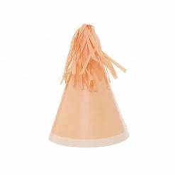 Party Animal Direct FS PARTY HAT WITH TASSEL TOPPER PEACH 10PK