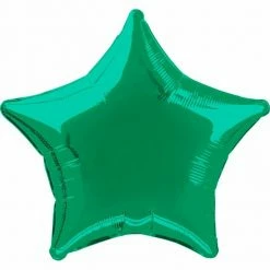 Party Animal Direct Foil Balloons METALLIC GREEN STAR FOIL