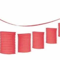 Party Animal Direct PAPER LANTERN GARLAND - RED