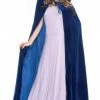 Party Animal Direct HOODED COBALT VELVETEEN CAPE Costumes