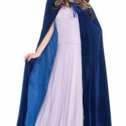 Party Animal Direct HOODED COBALT VELVETEEN CAPE Costumes