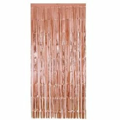 Party Animal Direct METALLIC ROSE GOLD FOIL CURTAIN 1M X 2.4M