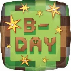 Party Animal Direct Printed Foil Balloons Minecraft TNT Party 45cm Foil Balloon