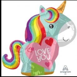 Party Animal Direct Unicorn “love You” Supershape Foil