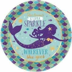 Party Animal Direct Let’s Shellabrate Party Plates Mermaid Party