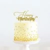 Party Animal Direct HAPPY BIRTHDAY METAL CAKE TOPPER - GOLD