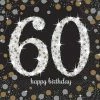 Party Animal Direct SPARKLING CELEBRATION 60TH BIRTHDAY LARGE NAPKINS / SERVIETTES (PACK OF 16)