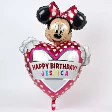 Party Animal Direct Printed Foil Balloons Personalised Minnie Mouse Supershape Foil Balloon