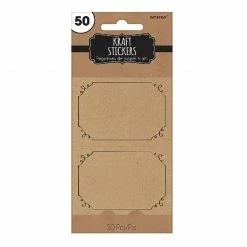 Party Animal Direct Kraft Paper Stickers 50 Pack