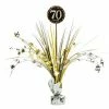 Party Animal Direct SPARKLING CELEBRATION 70TH BIRTHDAY FOIL SPRAY CENTREPIECE