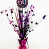 Party Animal Direct PINK 60TH BIRTHDAY FOIL SPRAY CENTREPIECE