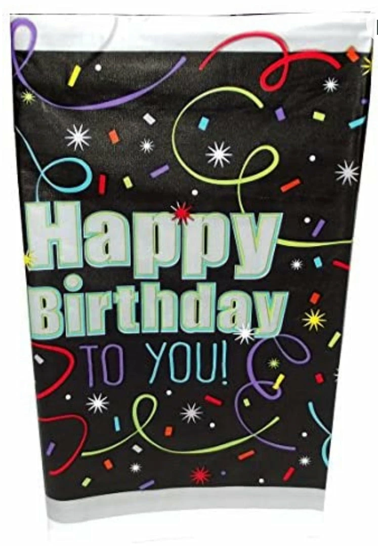 Party Animal Direct Happy Birthday Brilliant Birthday Plastic Table Cover Multicolour