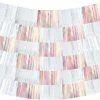 Party Animal Direct IRIDESCENT PINK & WHITE FRINGE BACKDROP DECORATION
