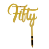 Party Animal Direct FIFTY GOLD ACRYLIC TOPPER