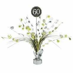Party Animal Direct 60TH BIRTHDAY FOIL SPRAY CENTREPIECE