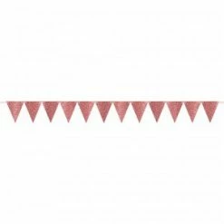 Party Animal Direct ROSE GOLD 12 PENNANT BANNER