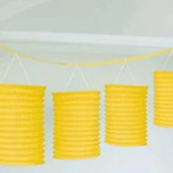 Party Animal Direct PAPER LANTERN GARLAND - YELLOW