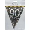 Party Animal Direct SPARKLING CELEBRATION 90TH BIRTHDAY FLAG BANNER
