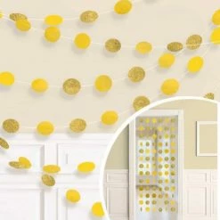 Party Animal Direct 6 DOT GARLAND - YELLOW