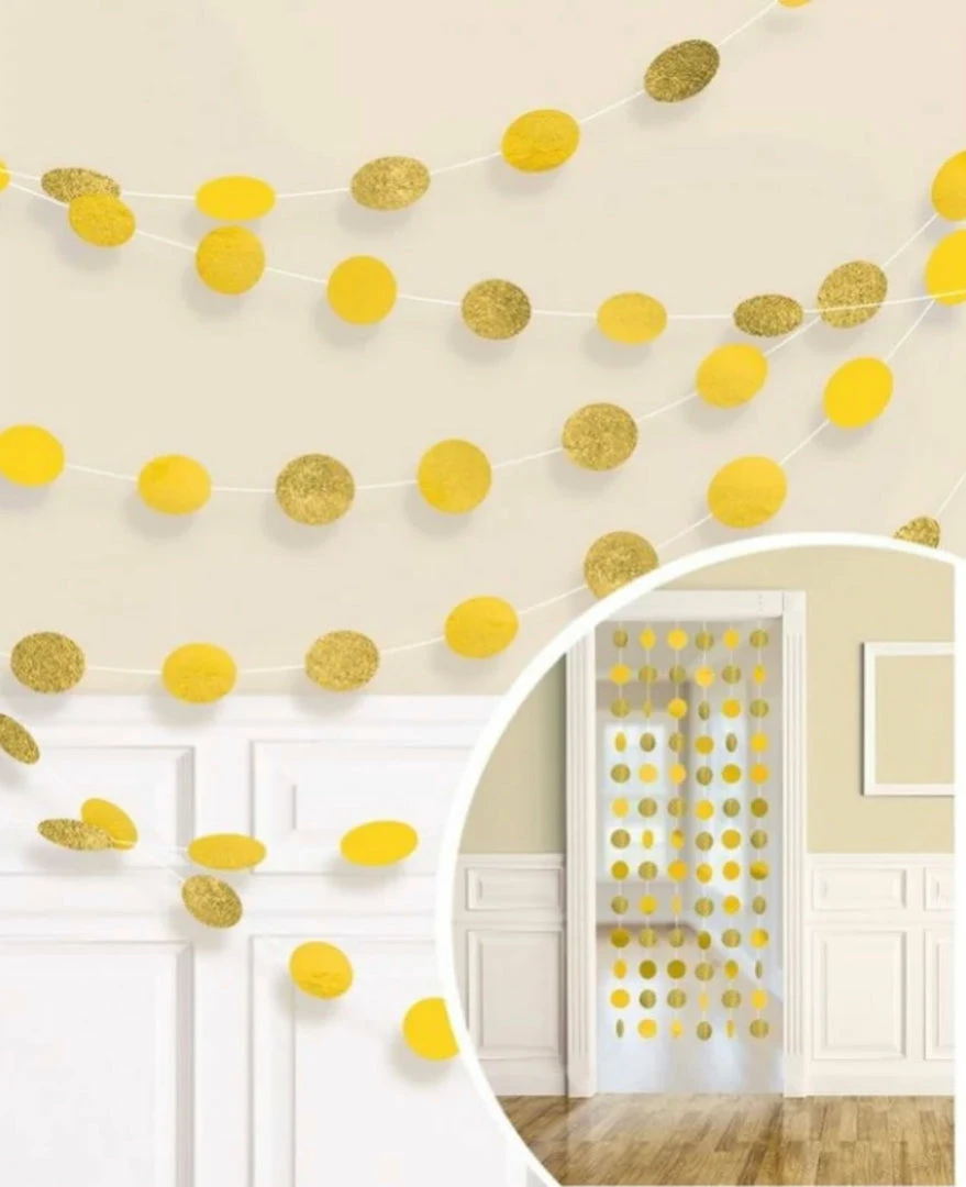 Party Animal Direct 6 DOT GARLAND - YELLOW