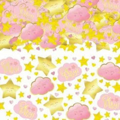 Party Animal Direct Baby Shower Oh Baby Girl Metallic Gold & Pink Decorating Confetti