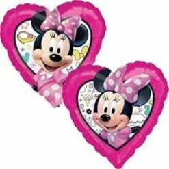 Party Animal Direct Minnie Mouse Heart Foil Balloon