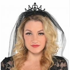 Party Animal Direct Dark Side Veiled Tiara