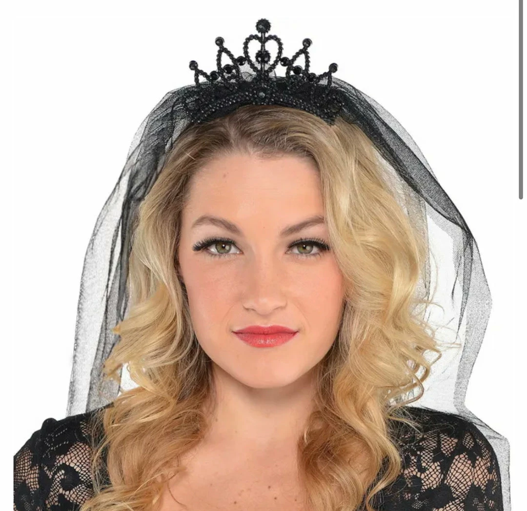 Party Animal Direct Dark Side Veiled Tiara