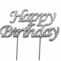 Party Animal Direct HAPPY BIRTHDAY DIAMANTÉ CAKE TOPPER