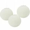 Party Animal Direct PAPER LANTERNS WHITE (3 PACK)