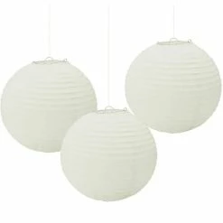 Party Animal Direct PAPER LANTERNS WHITE (3 PACK)