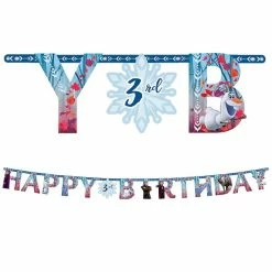 Party Animal Direct FROZEN 2 JUMBO ADD AN AGE BANNER KIT