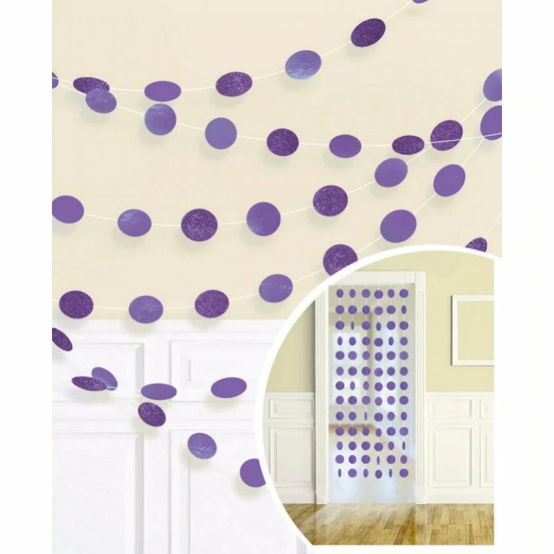 Party Animal Direct 6 DOT GARLAND - PURPLE